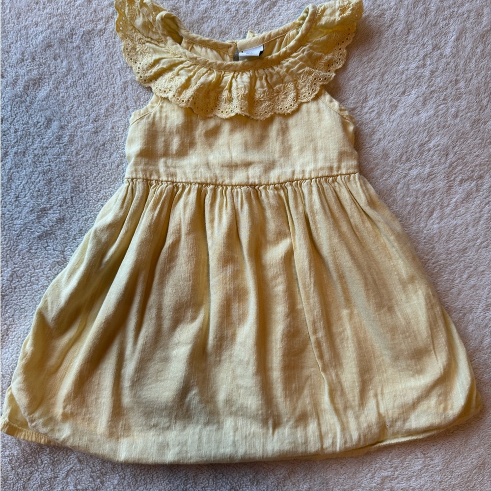 Old Navy Cream Baby Dress with Lace Detail